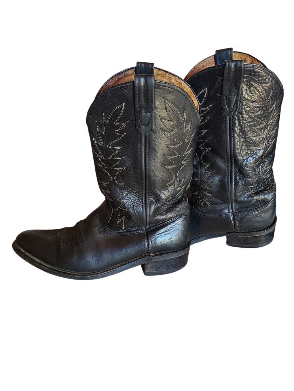 Double H Black Leather Work Western Cowboy Boots 3267 Men's 10.5 D USA Made